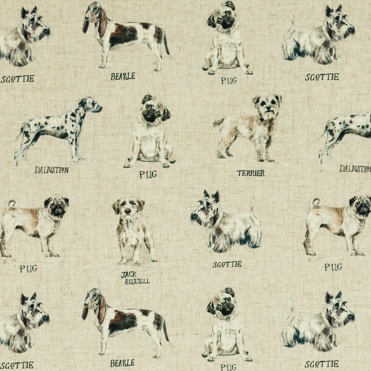 Dogs Linen F0864-01