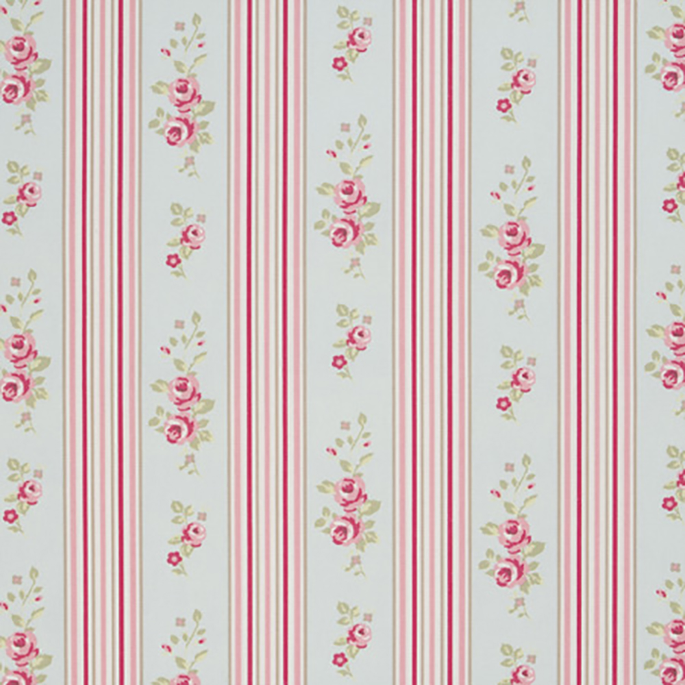 Floral Stripe Duckegg F0296-02