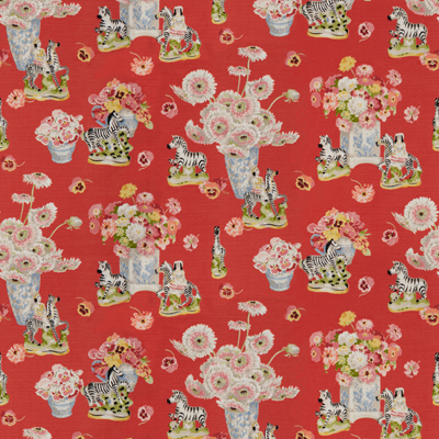Gillian S Zebras Linen And Cotton Print BR-79653-154