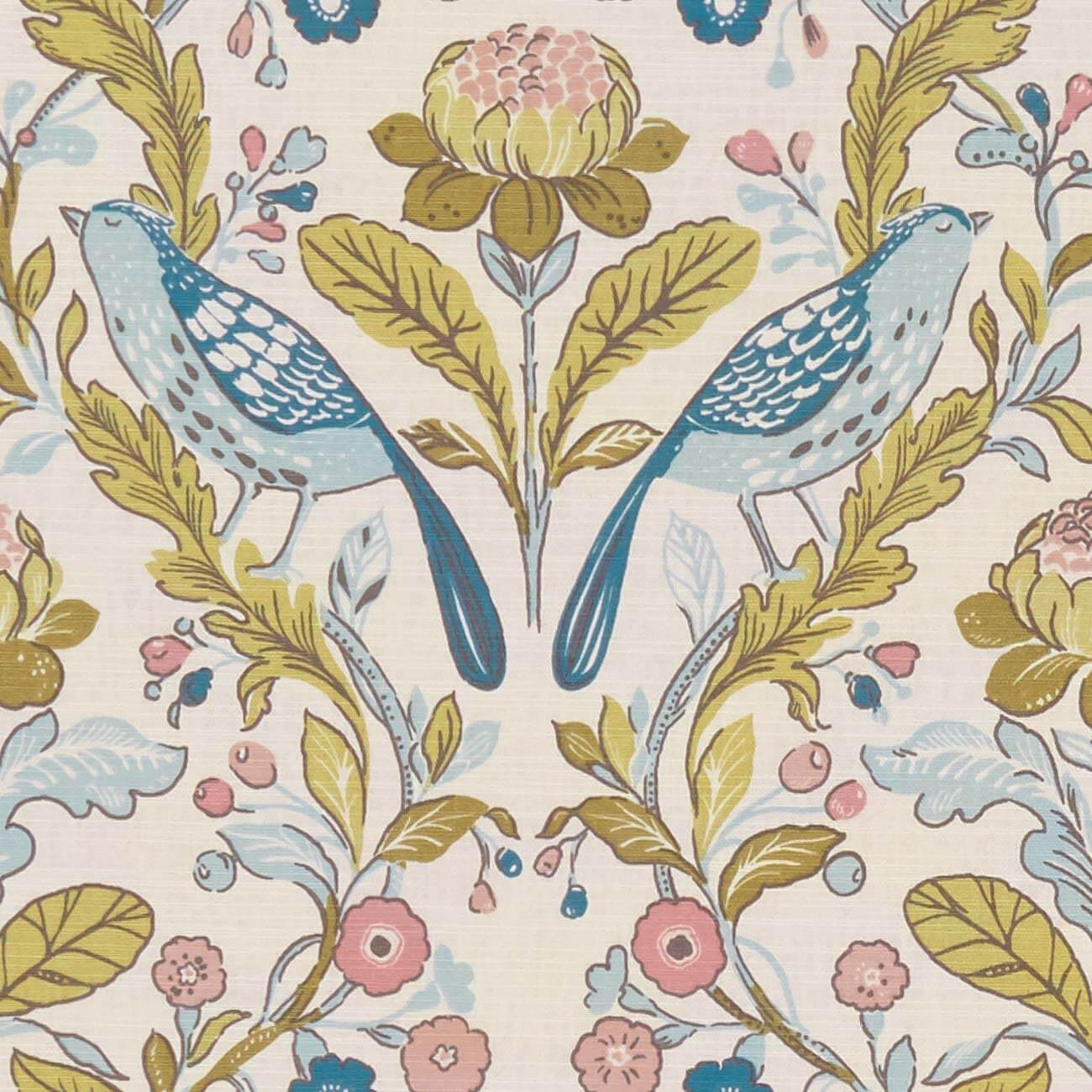 Orchard Birds Teal or Blush F1316-05
