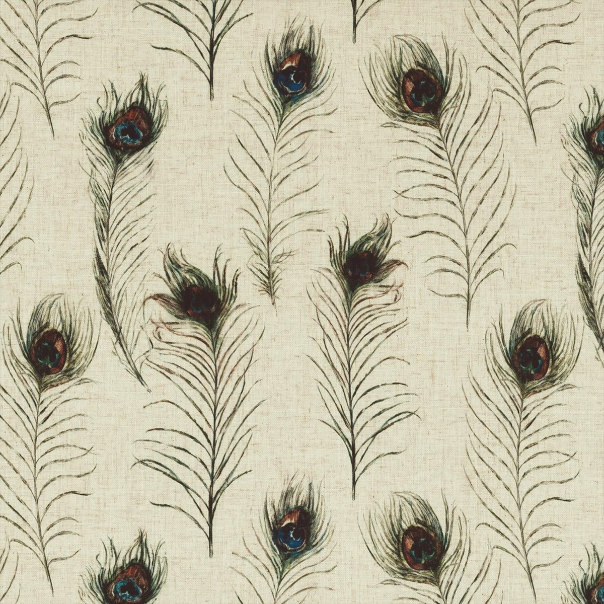 Peacock Feathers Linen F0861-01