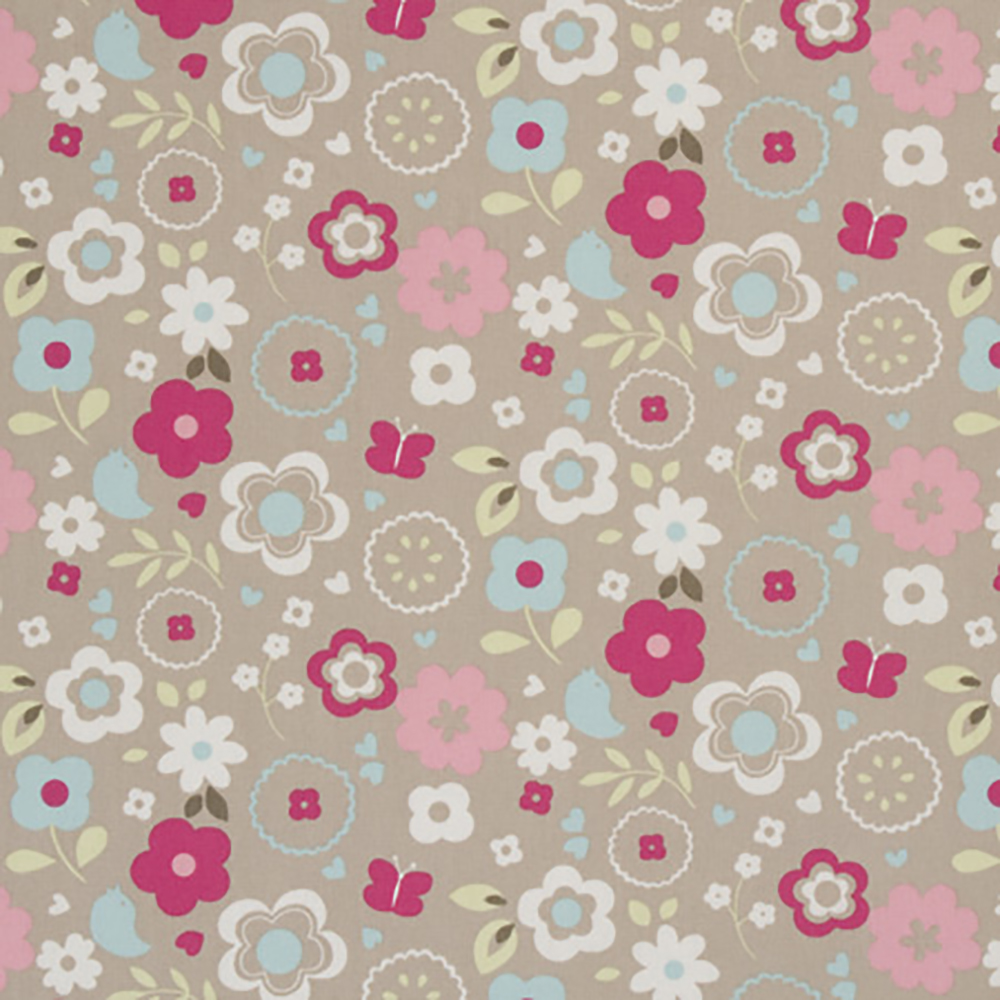 Retro Floral Taupe F0298-04