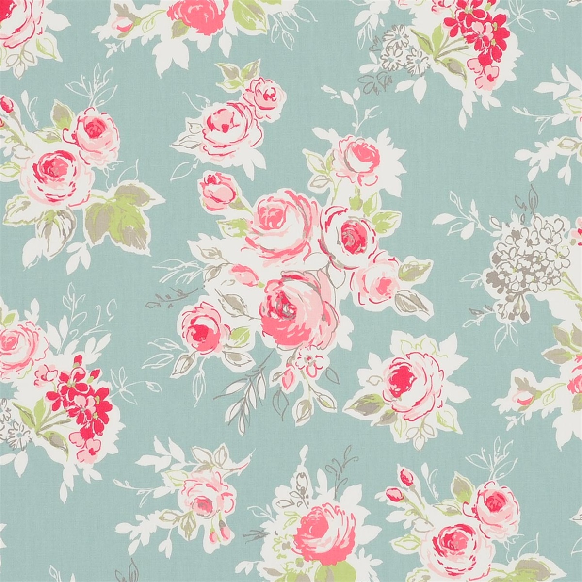 Rose Garden Aqua F0842-02