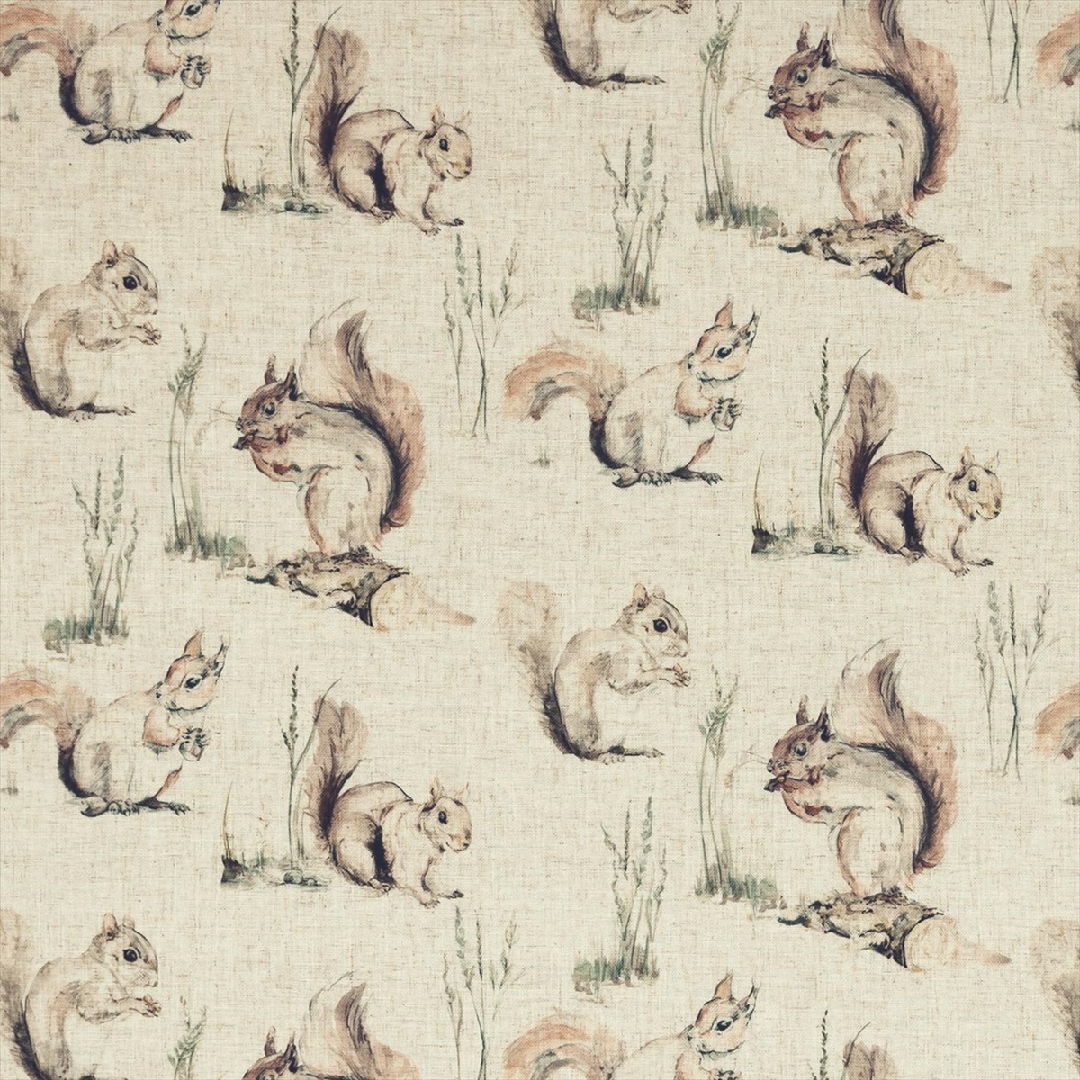 Squirrels Linen F0856-01