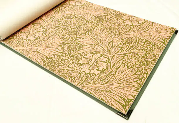 Marigold Pink Olive Wallpaper Queens Square Morris And Co