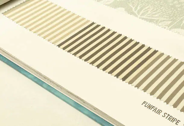 Funfair Stripe Calico Cloud Pebble Duckegg Fabric Book of Little Treasures Harlequin HLTF133545