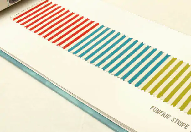 Funfair Stripe Calico Cloud Pebble Duckegg Fabric Book of Little Treasures Harlequin HLTF133545