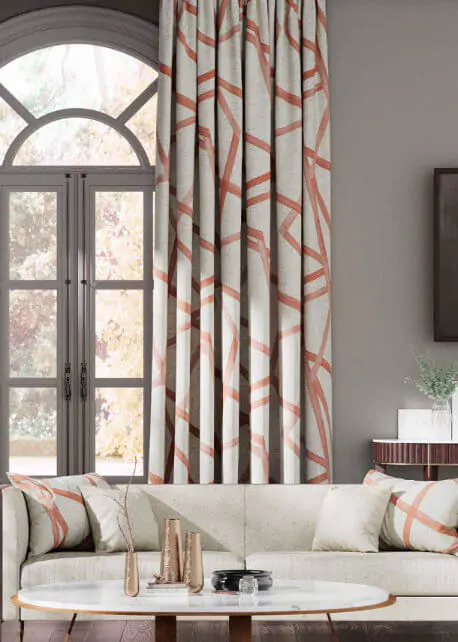 Reflect Sumi Linnen Copper Fabric Colours I Harlequin 120971