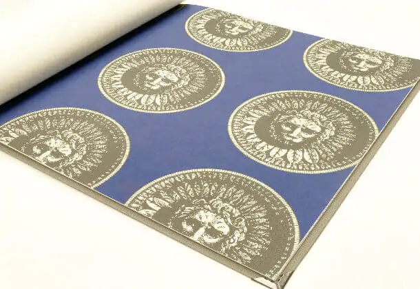 Medallion Lazuli Nickle Wallpaper Palladio Zoffany