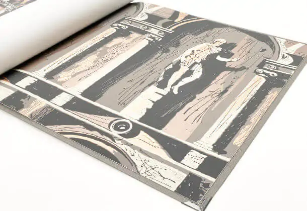 Montacute City Grey Bone Black Wallpaper Palladio Zoffany
