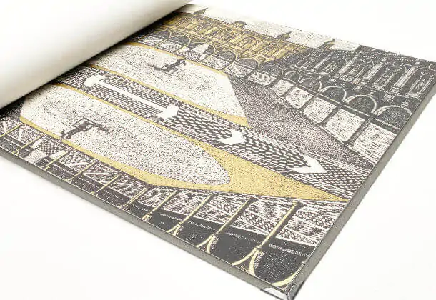 Royal Exchange Paris Grey Gold Wallpaper Palladio Zoffany