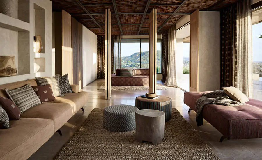Artisanal Style using Rhythm Wallcovering from Mark Alexander