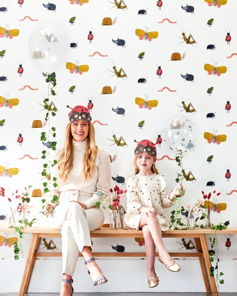 Harlequin Garden Friends wallpaper with coordinating fabrics