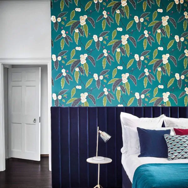 Coppice Peacock Wallpaper Harlequin