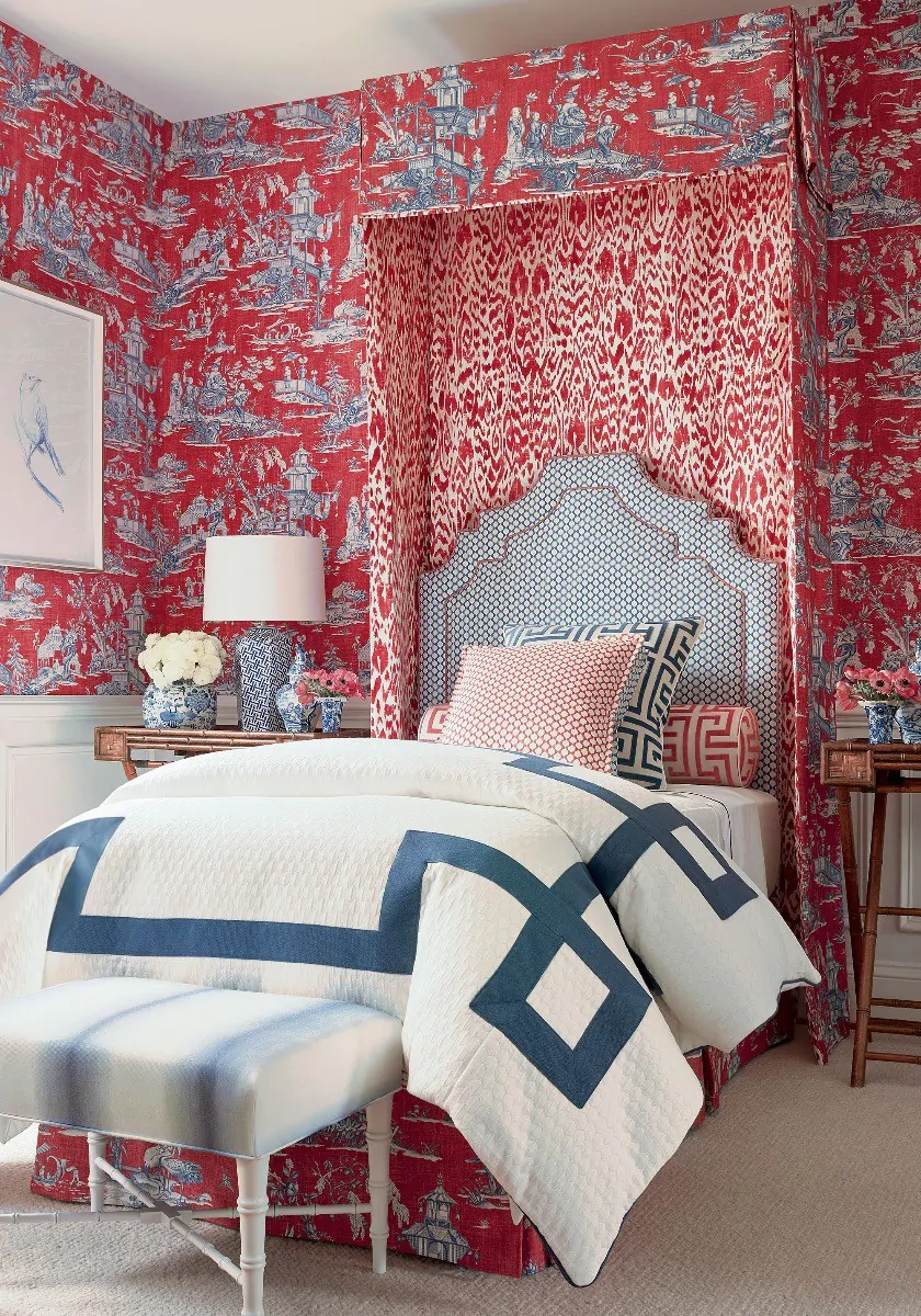 Dynasty Cheng Toile Wallpaper 02 Thibault