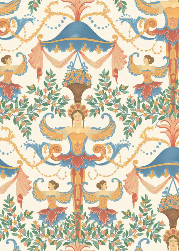 Chamber Angels Wallpaper, Historic Royal Palaces Great Masters, Cole & Son 118-12028