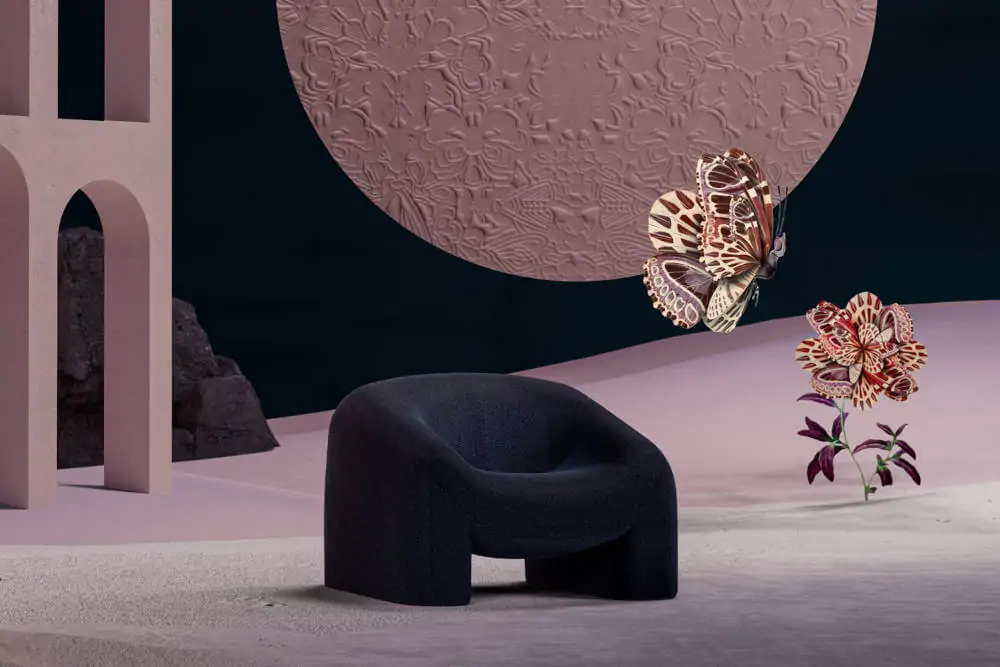 Faux Suede Wallcovering from Arte