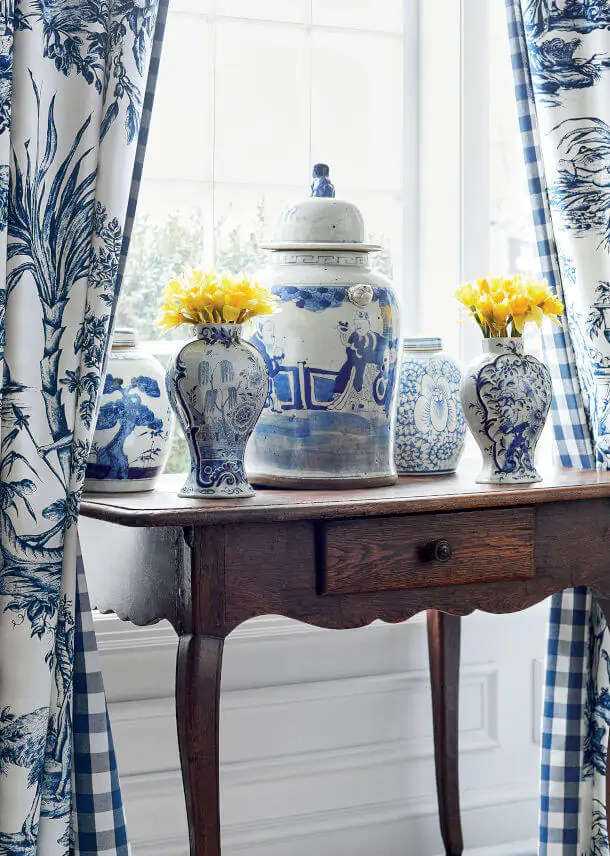 Antilles Toile Navy Fabric Antilles Anna French