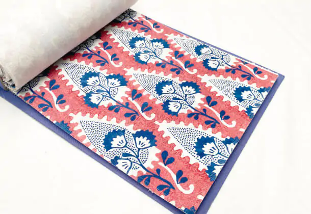 Cornwall Red and Blue Fabric Antilles Anna French