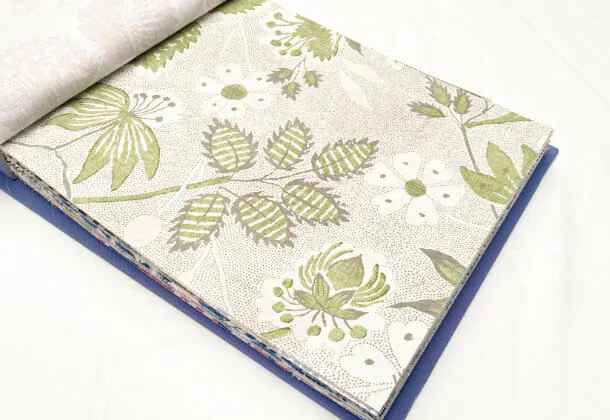 Indienne Hazel Green and Beige Fabric Antilles Anna French