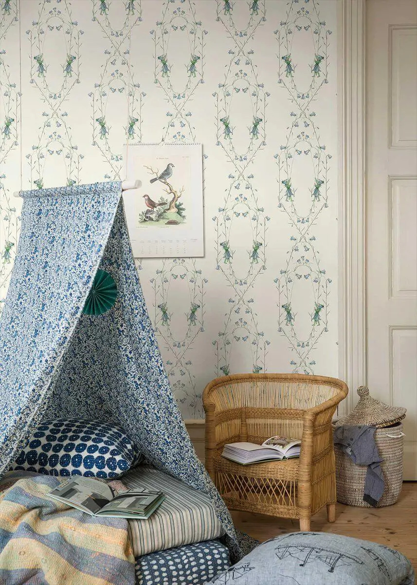 Calming Off-White With Blaklocka Wallpaper from Borastapeter