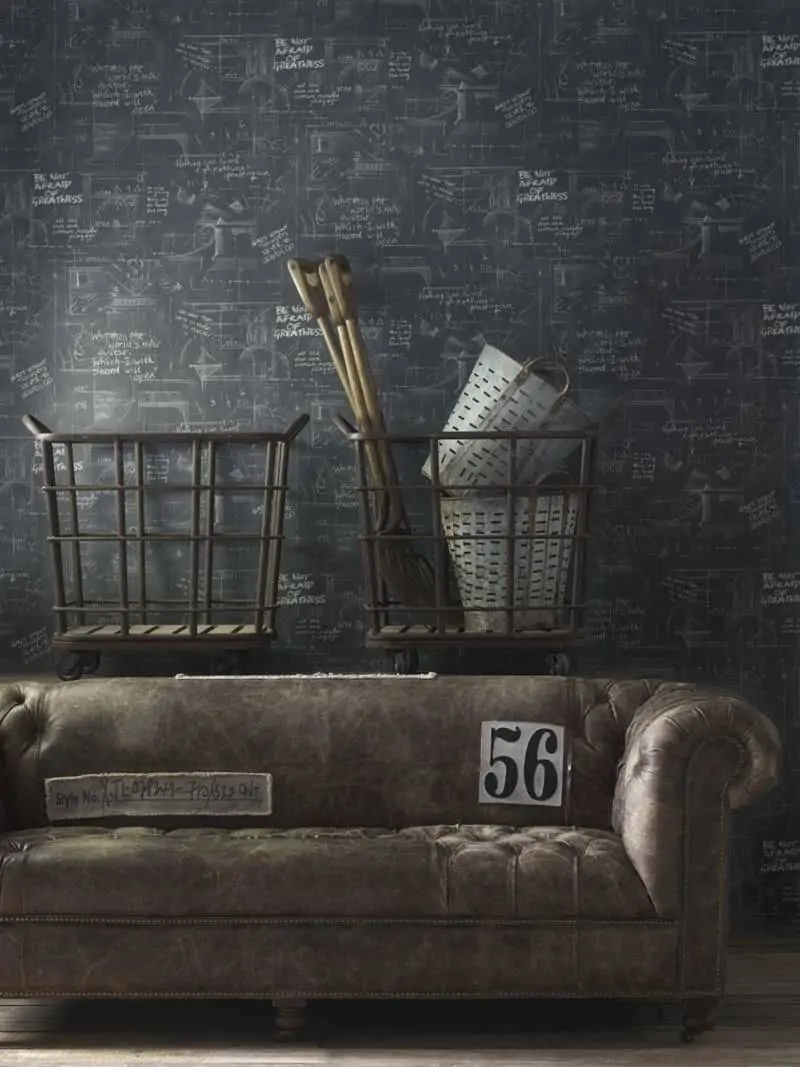 Andrew Martin Xaway Oxford Charcoal Wallpaper