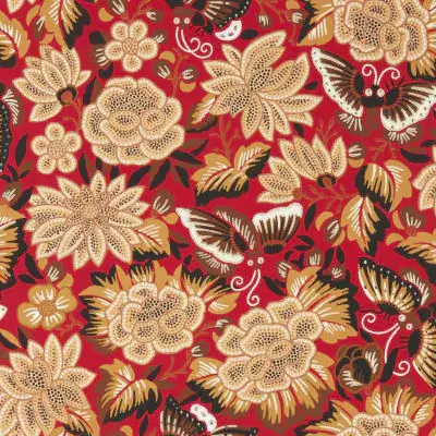 Sanderson Amara Butterfly Wallpaper in Cinnabar