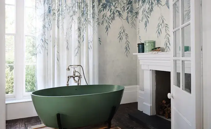 Aula Fabric in Shibori from Romo