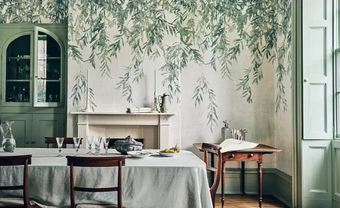 Aula Wallpaper in Hummingbird by Romo