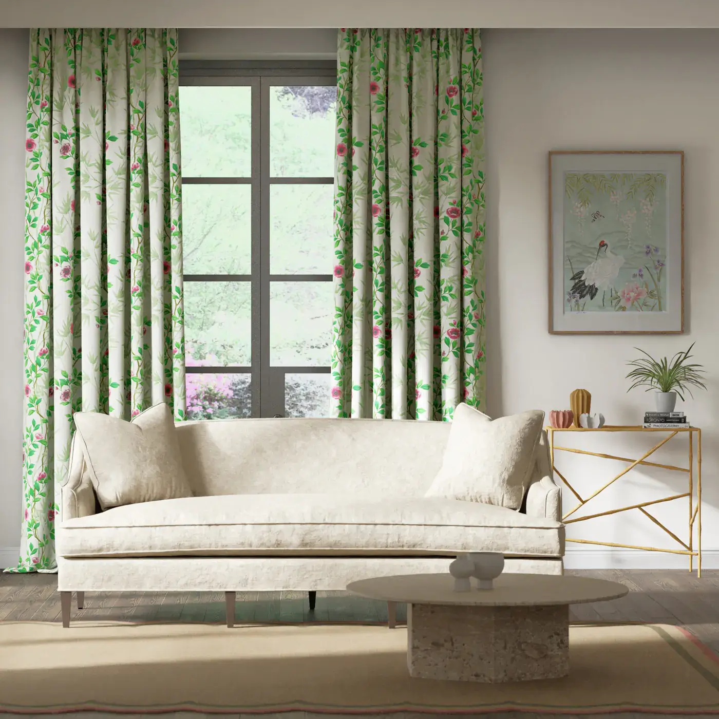 Lady Alford Fabric in Fig Blossom by Harlequin