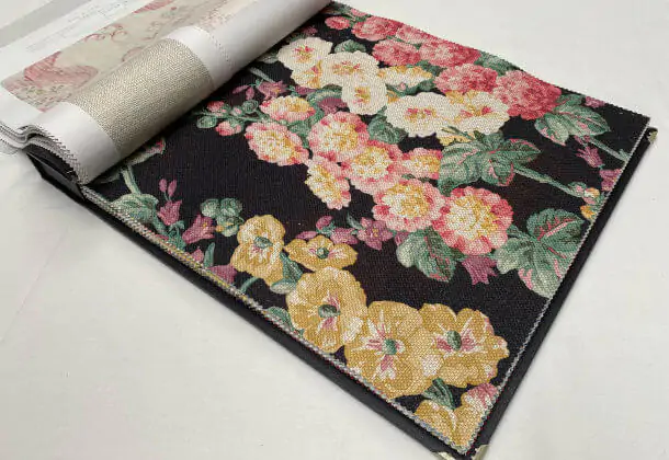 Iconic Florals Hollyhocks Fabric One Sixty Sanderson 226863