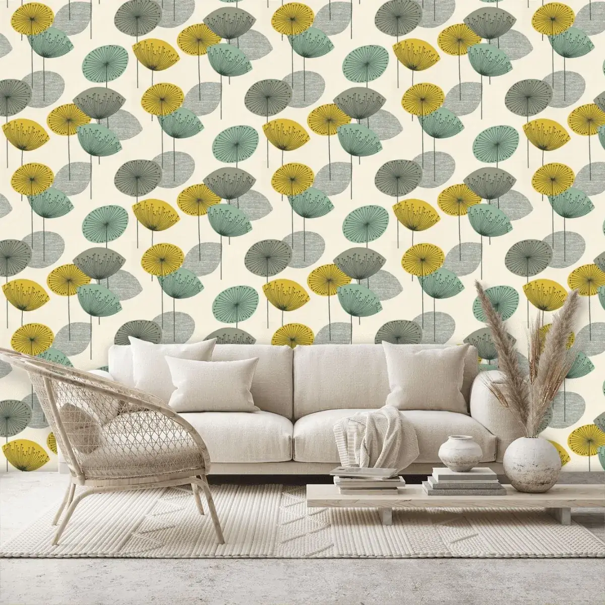 Sanderson Dandelion Clocks Wallpaper