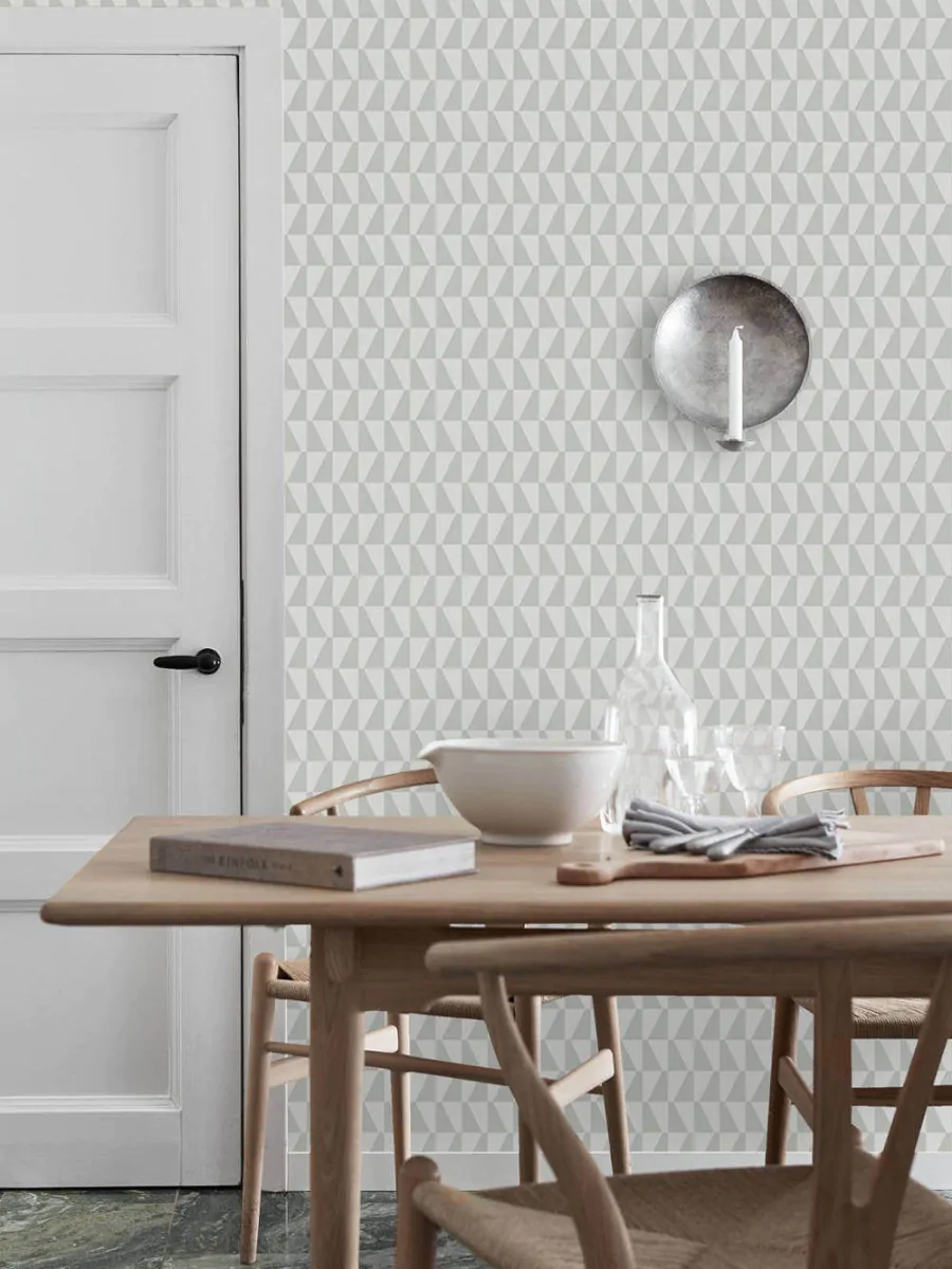 Scandi Geometric Wallpaper Trapez from Borastapeter
