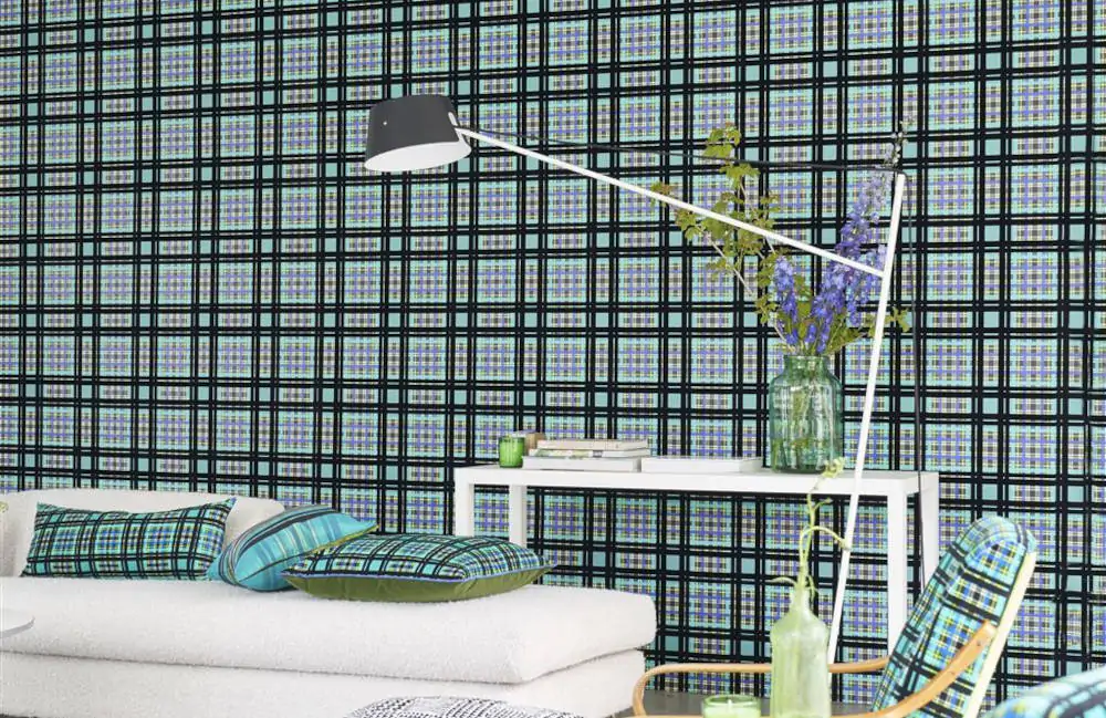 Contemporary Tartan Wallpaper Chennai from Designers Guild