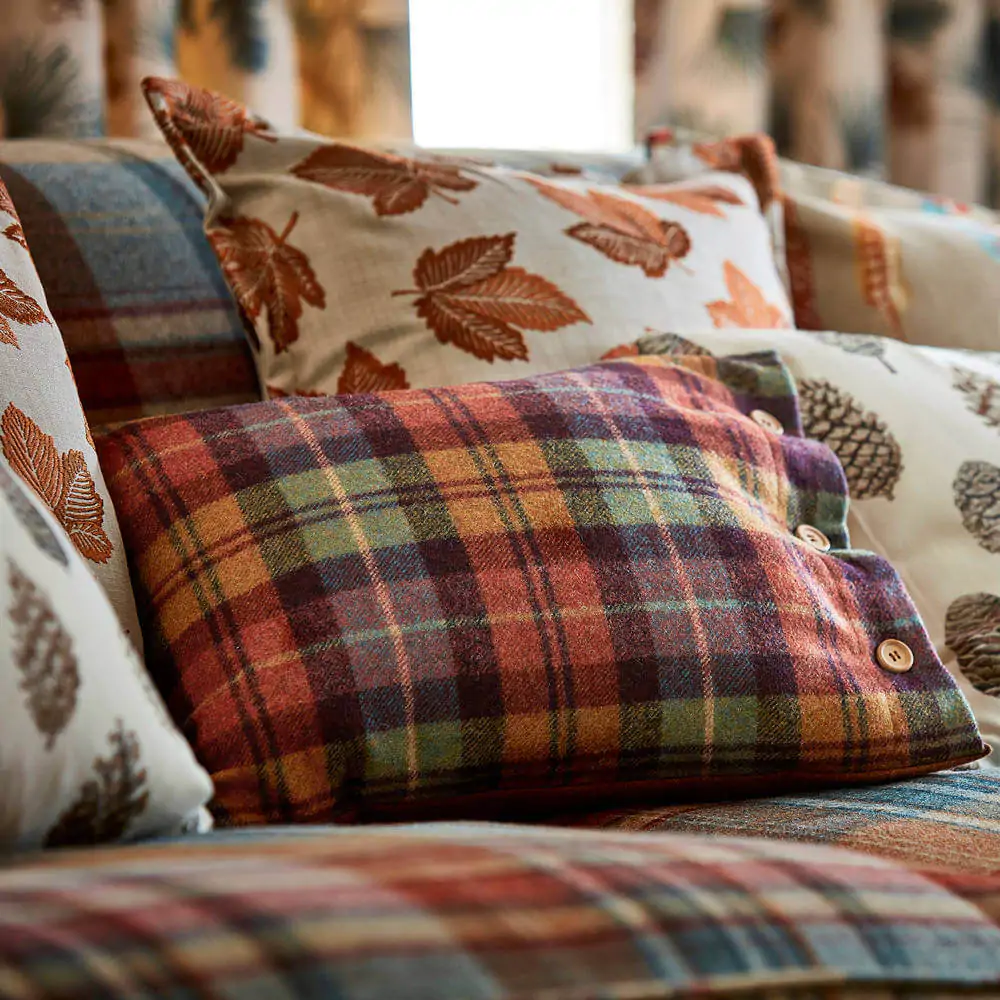 Classic Plaid Cushion with other scatter cushions from Sanderson