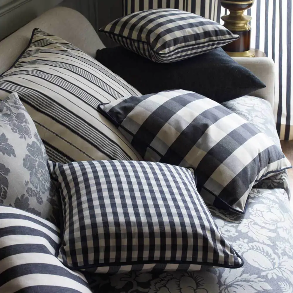Mixing Check Fabrics for Impact Ian Mankin