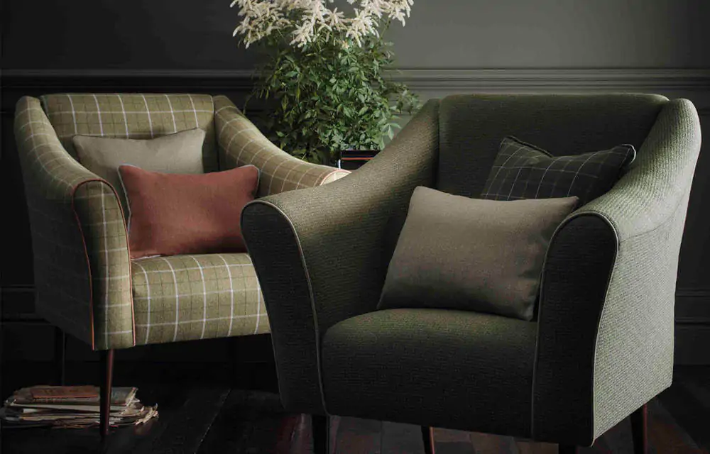 Smart Mid-Size Check Fabric from Clarke & Clarke