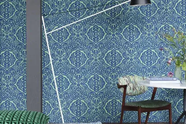 Traditional Damask Flock Wallpaper Fioravanti from Designers Guild