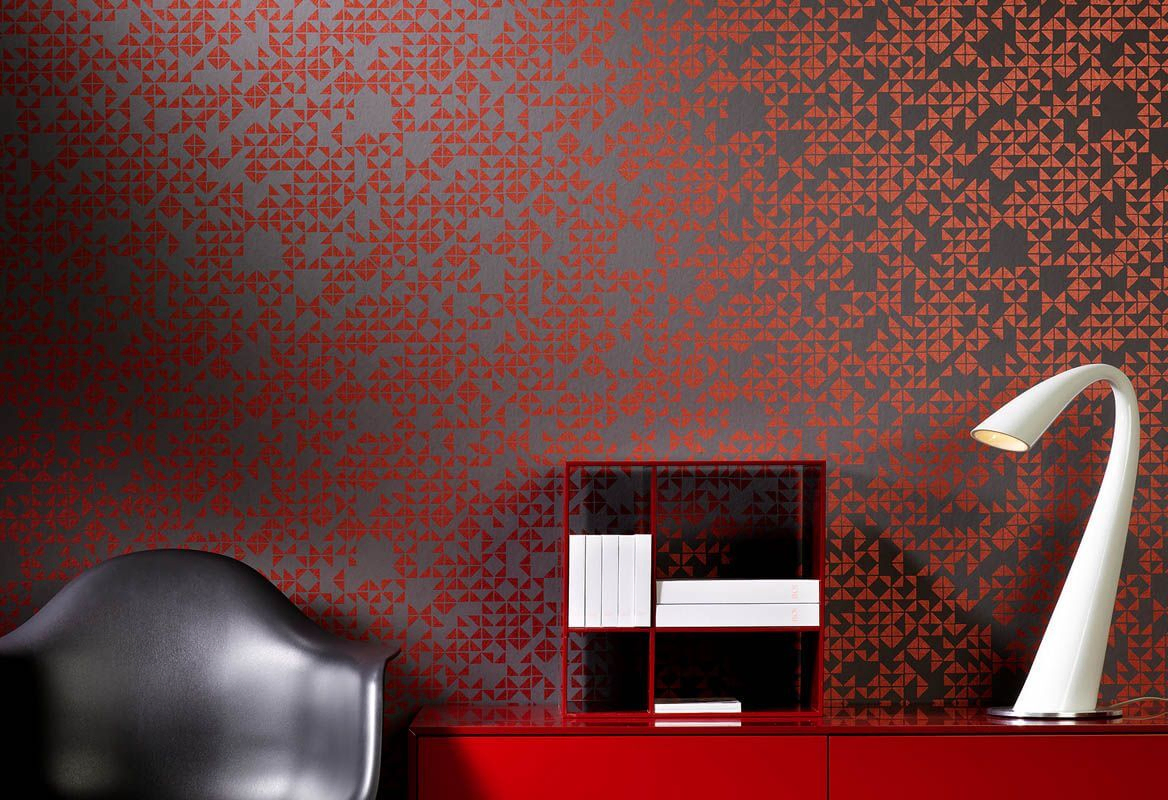 Geometric Flock Wallpaper Prisma from HookedOnWalls