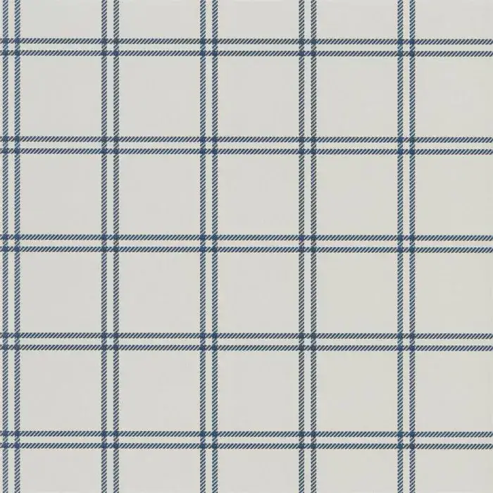 Shipley Windowpane Wallpaper in Indigo by Ralph Lauren