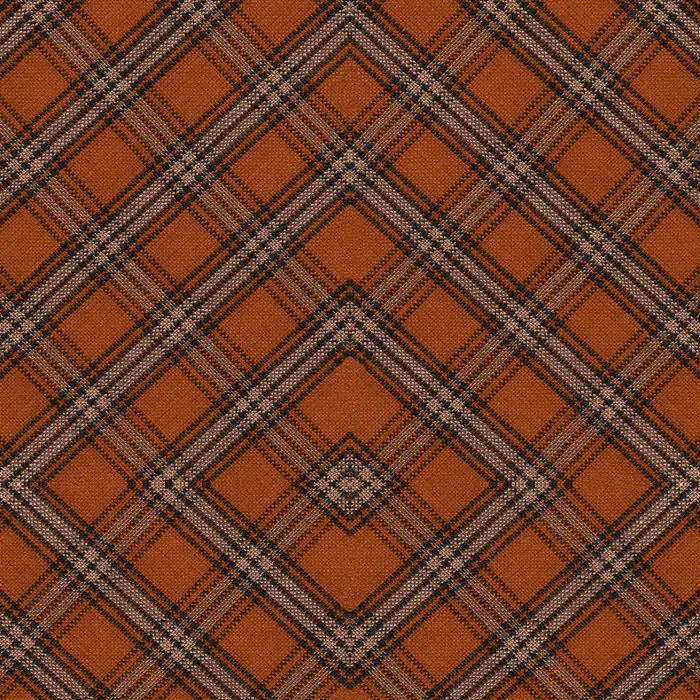 Unusual Tartan Wallpaper by Mind the Gap in Brown/Black