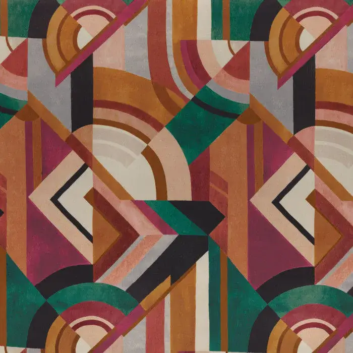 Convexe Velvet Fabric in Multi