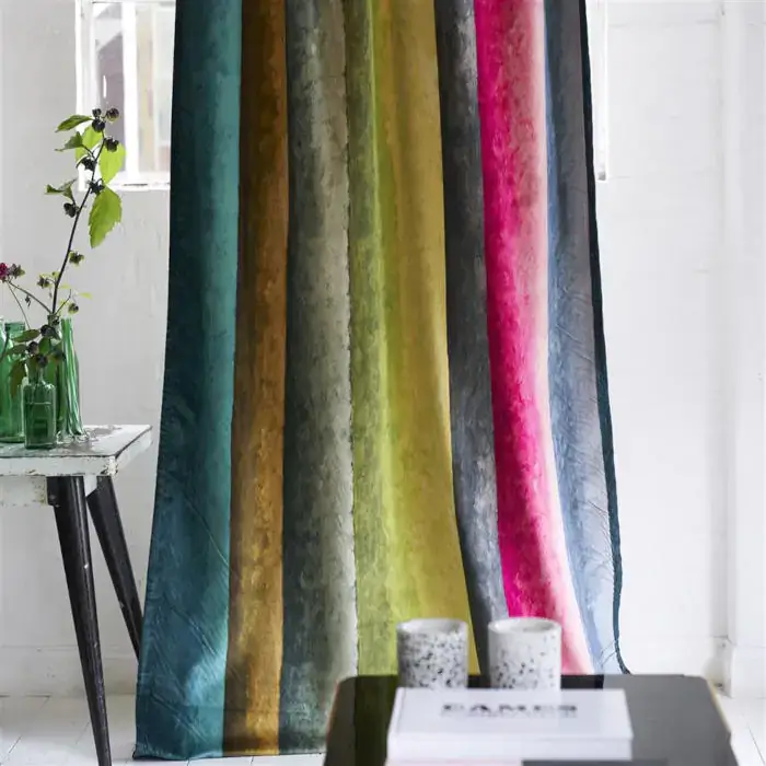 Designers Guild Velvet Fabric Rayure Chinoise in Alchemilla