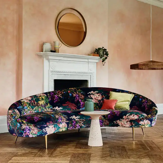 Linwood Upholstery Velvet Moonlight Seranade in Night Sky