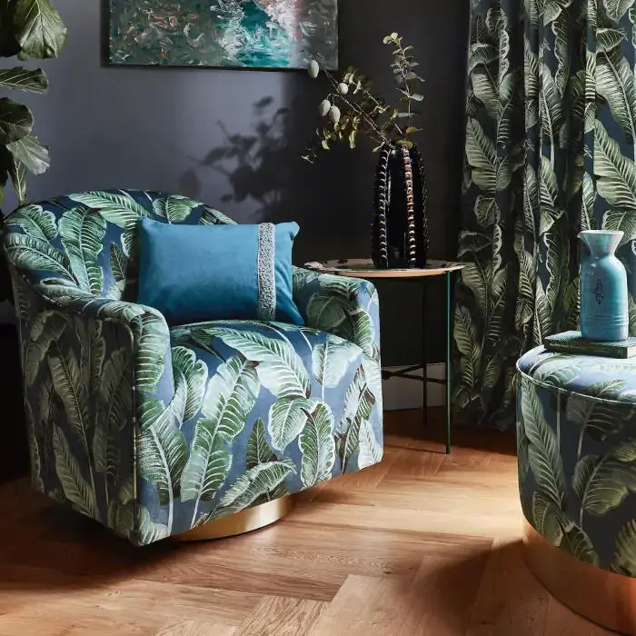 Nicobar Velvet Fabric in Indigo