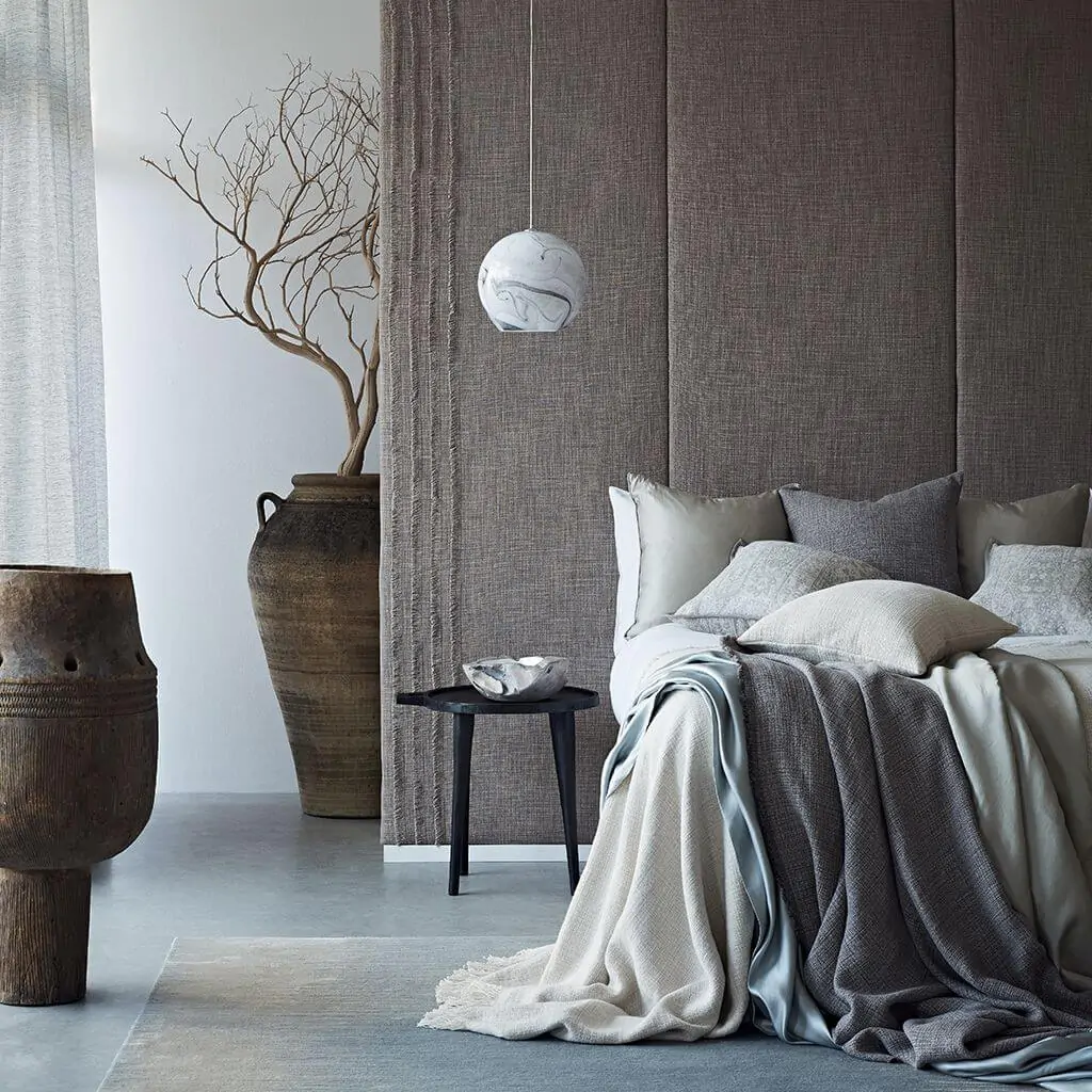 Naturally Organic Fabric in Cashew from De Le Cuona