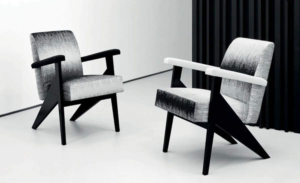Duo Noir Fabric by Kirkby Design 5153-01