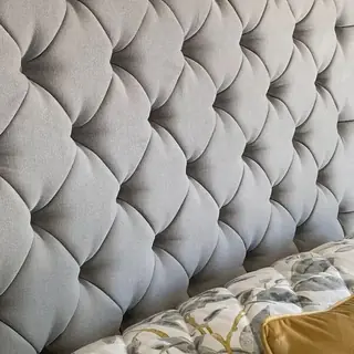 Deep Buttoned Velvet Headboard